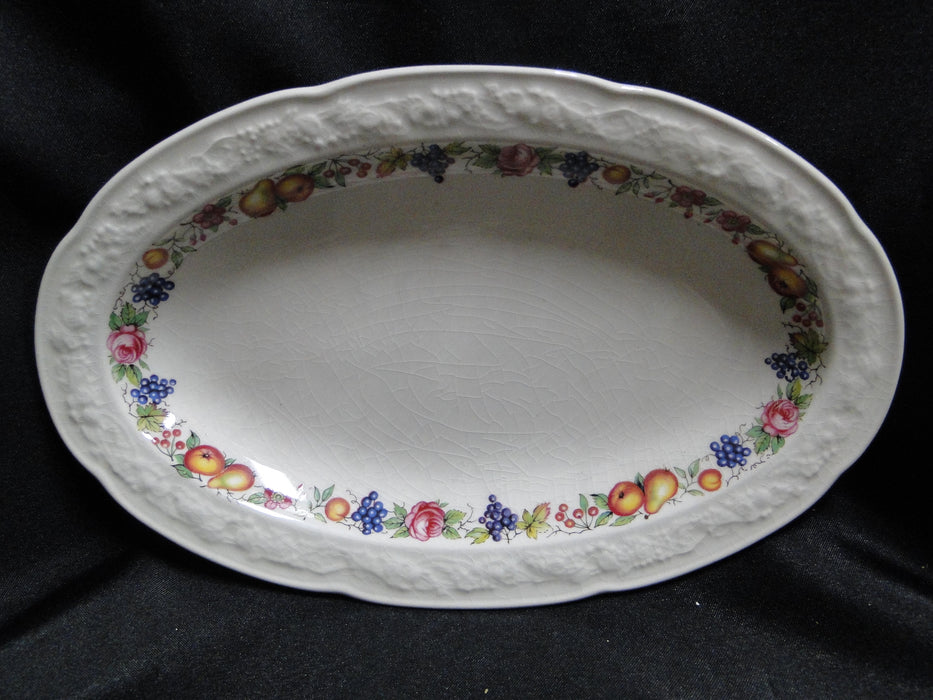 Crown Ducal Florentine Garden, Fruit: Relish Dish (es), 8 1/2" x 5 3/8", As Is