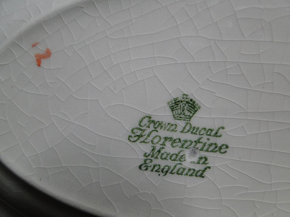 Crown Ducal Florentine Garden, Fruit: Relish Dish (es), 8 1/2" x 5 3/8", As Is