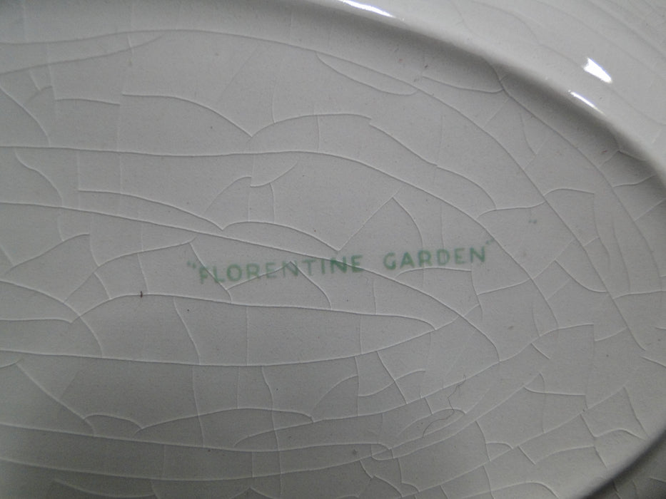 Crown Ducal Florentine Garden, Fruit: Relish Dish (es), 8 1/2" x 5 3/8", As Is