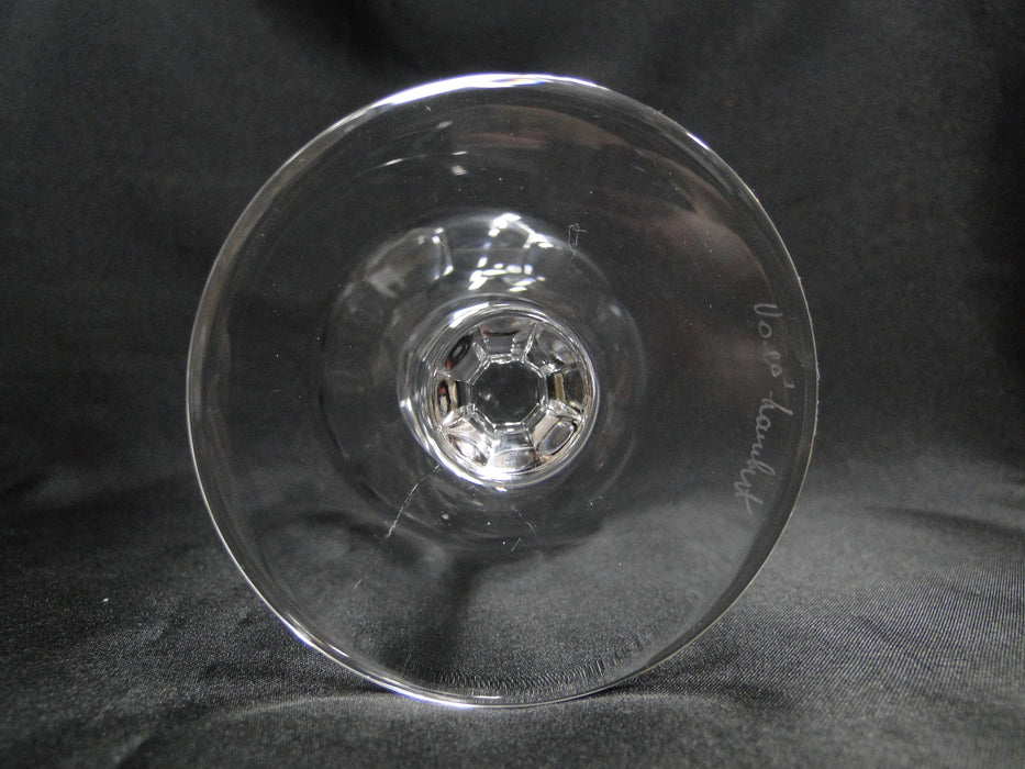 Val St. Lambert Riviera, 9 Cut Thumbprints: Water or Wine Goblet, 6 1/4"