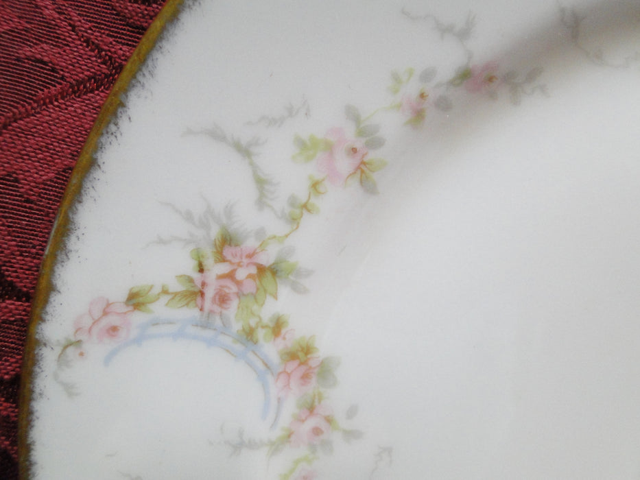 Haviland (Limoges) Schleiger 334-1, Pink Roses: Oval Serving Bowl & Lid