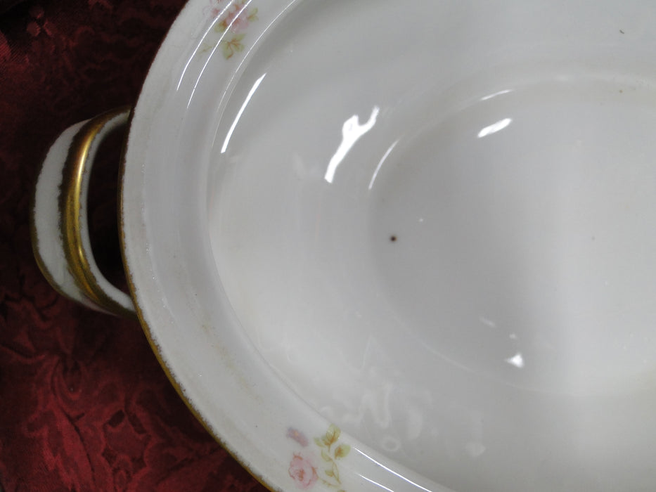 Haviland (Limoges) Schleiger 334-1, Pink Roses: Oval Serving Bowl & Lid