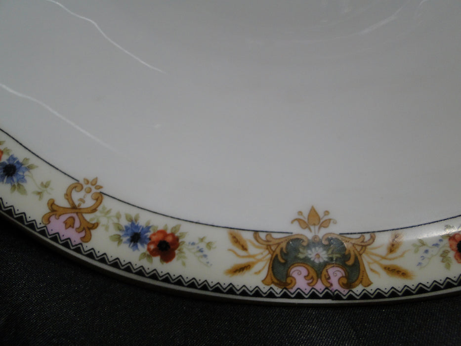 C. Tielsch Altwasser, #2251 Multicolor Floral Band: Oval Serving Bowl, 10 1/8"
