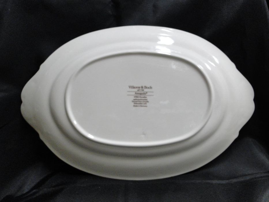 Villeroy & Boch Amapola, Blue & Orange Flowers: Oval Serving Platter, 17"