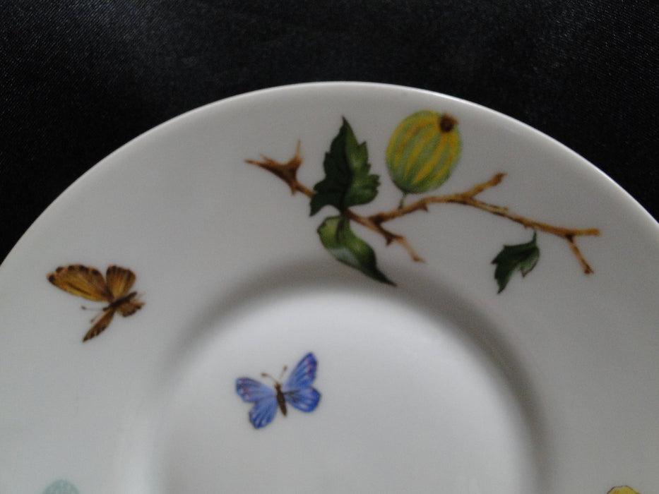 Raynaud Ceralene Mon Jardin, Flowers, Butterflies: Cup & Saucer Set, As Is