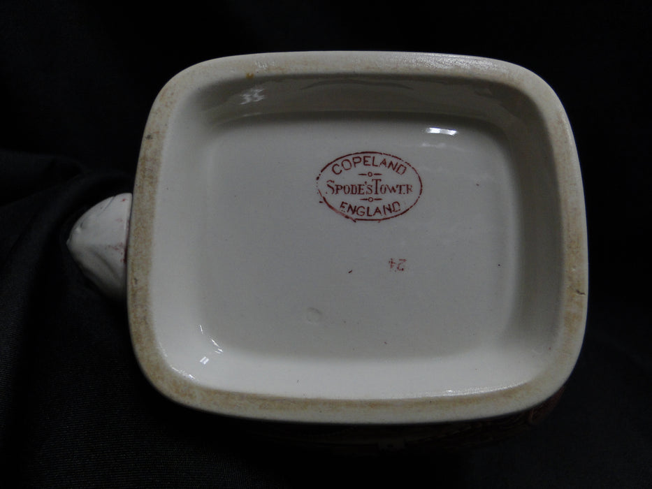 Copeland Spode's Tower Pink, Flowers & Scene: Coffee Pot & Lid, 8 1/4" Tall