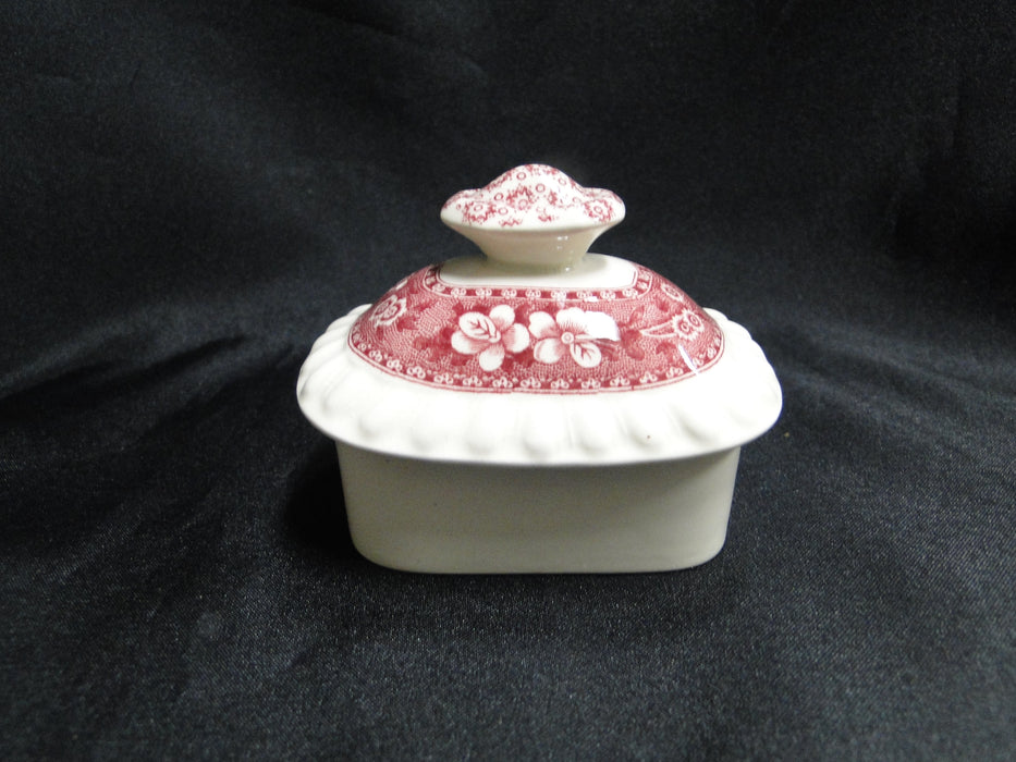 Copeland Spode's Tower Pink, Flowers & Scene: Coffee Pot & Lid, 8 1/4" Tall