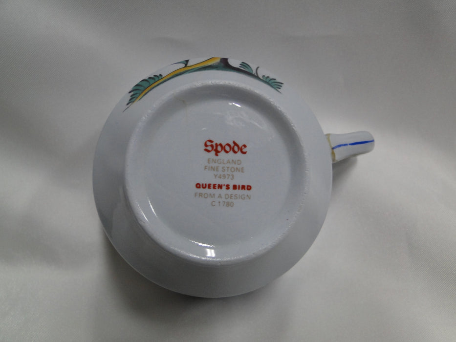 Spode Queen's Bird, Multicolored Bird on Gray: Cup & Saucer Set (s), 2 5/8" Tall