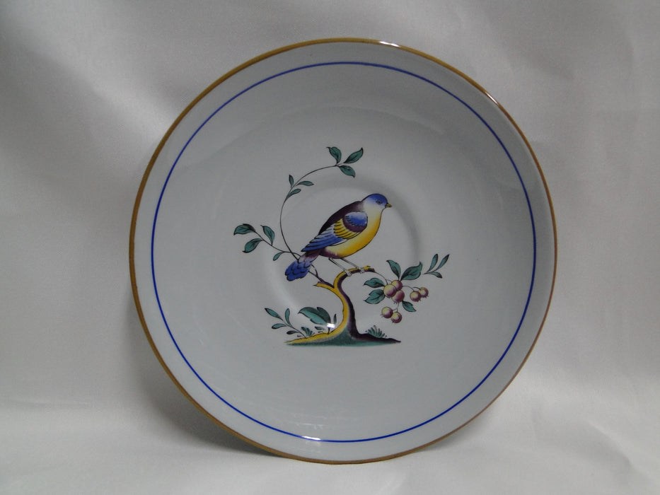 Spode Queen's Bird, Multicolored Bird on Gray: Cup & Saucer Set (s), 2 5/8" Tall
