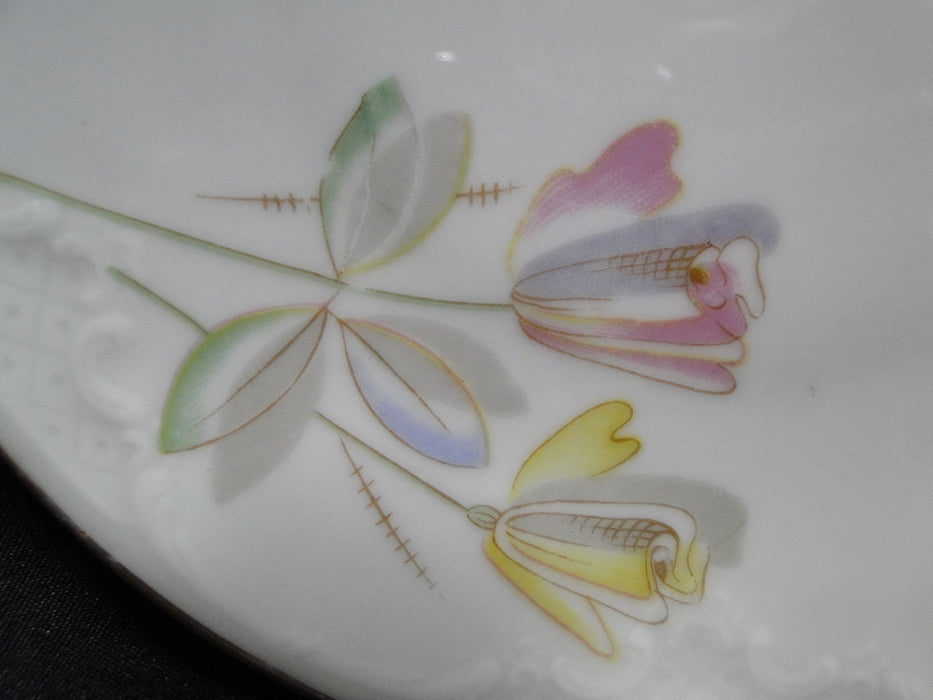 Eschenbach White w/ Pink & Yellow Flowers ESC302: Bread Plate (s), 6 1/4"