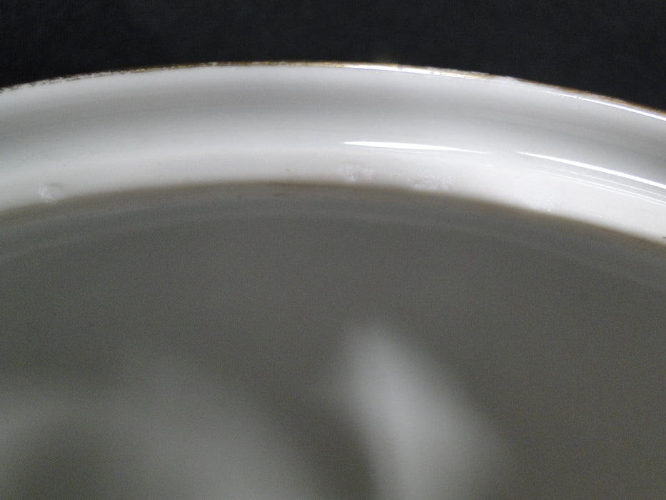 Eschenbach White w/ Pink & Yellow Flowers ESC302: Round Bowl, No Lid, 9 3/4"