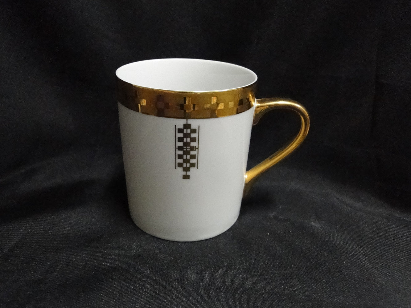 Tiffany Imperial, Frank Lloyd Wright, Gold Squares: Mug (s), 3 1/2" Tall