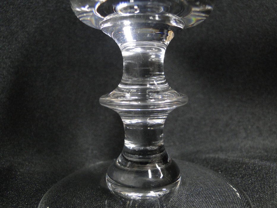 Val St. Lambert State Plain, Clear w/ Wafer Stem: White Wine, 5 1/8", Nick