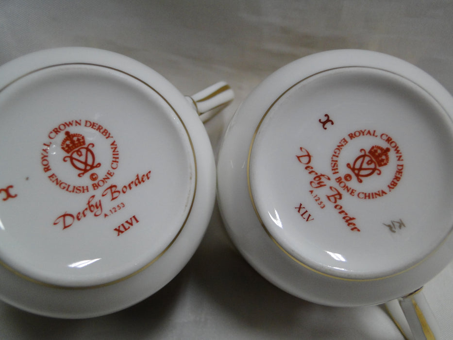 Royal Crown Derby Derby Border: Cup & Saucer Set (s), 2 5/8" Tall