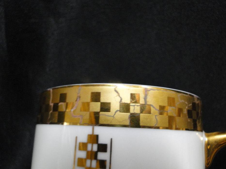 Tiffany Imperial, Frank Lloyd Wright, Gold Squares: Mug (s), 3 1/2" Tall
