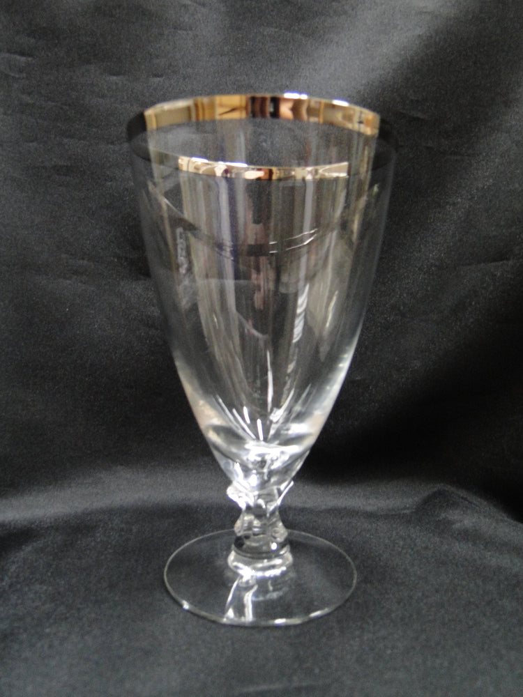 Fostoria Wedding Ring, 1/4" Platinum Trim: Iced Tea (s), 6 1/8" Tall