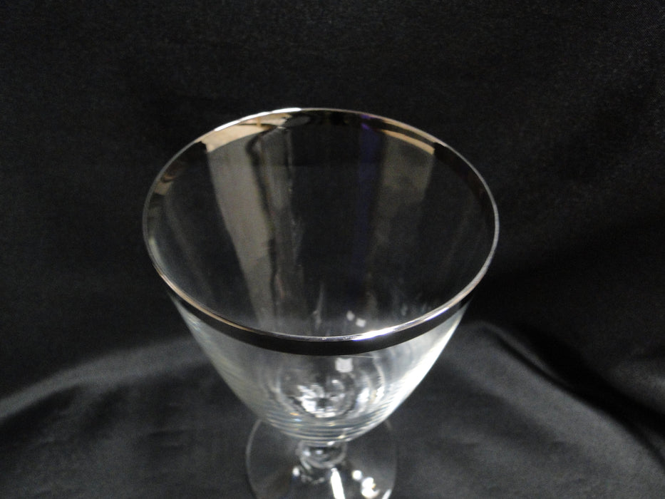 Fostoria Wedding Ring, 1/4" Platinum Trim: Iced Tea (s), 6 1/8" Tall