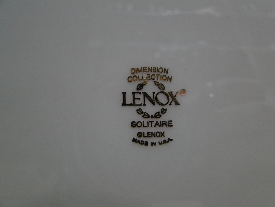 Lenox Solitaire, Ivory w/ Platinum Trim: Oval Serving Platter, 16 1/2"