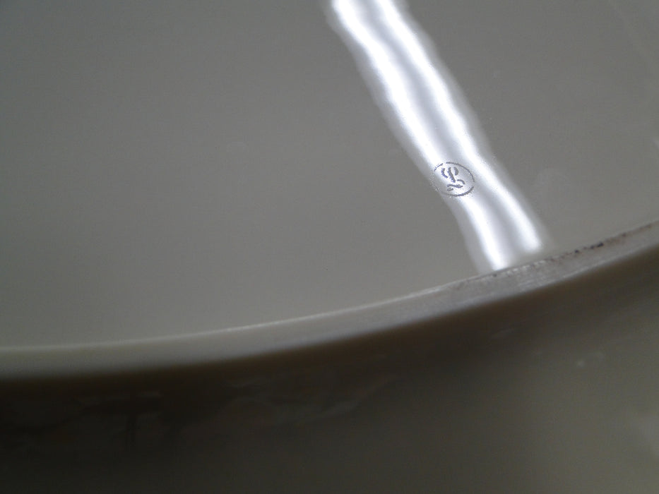 Lenox Solitaire, Ivory w/ Platinum Trim: Oval Serving Platter, 16 1/2"