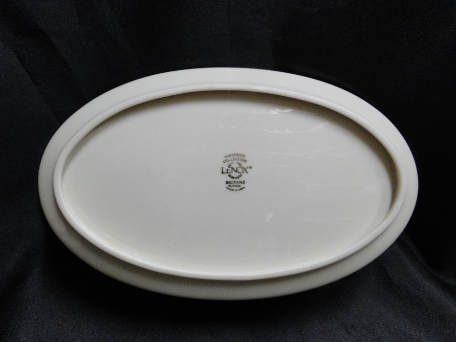 Lenox Solitaire, Ivory w/ Platinum Trim: Oval Serving Bowl, 10 1/4"