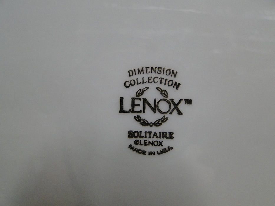 Lenox Solitaire, Ivory w/ Platinum Trim: Oval Serving Bowl, 10 1/4"