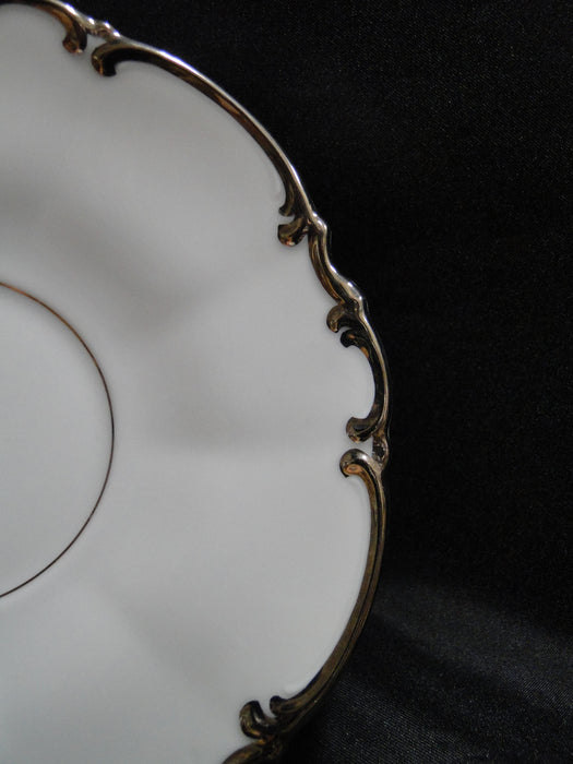 Hutschenreuther Revere, White w/ Platinum: Cup & Saucer Set (s), 2 1/4"