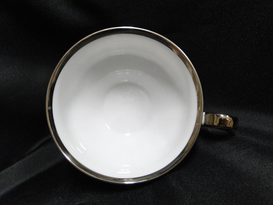 Hutschenreuther Revere, White w/ Platinum: Cup & Saucer Set (s), 2 1/4"