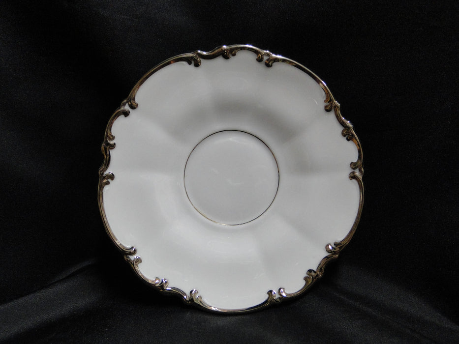 Hutschenreuther Revere, White w/ Platinum: Cup & Saucer Set (s), 2 1/4"