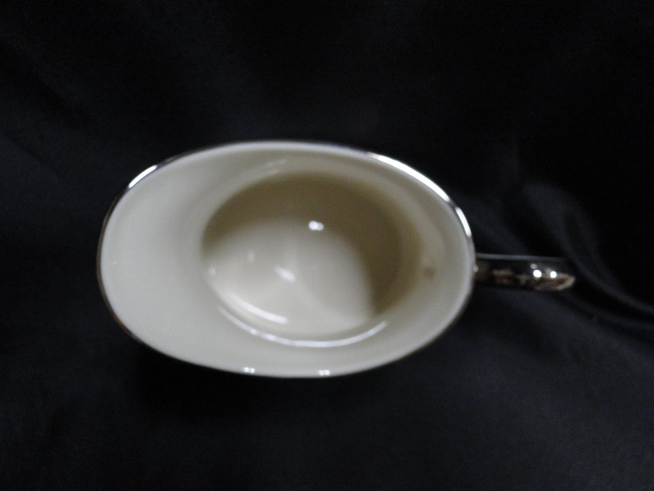 Lenox Solitaire, Ivory w/ Platinum Trim: Creamer / Cream Pitcher, 4" Tall