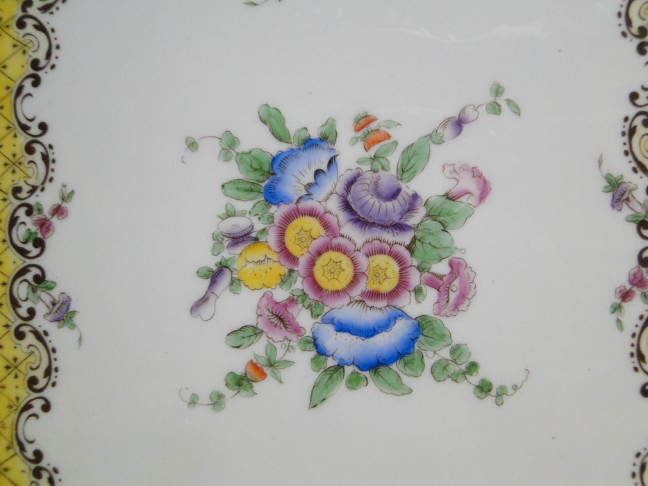 Royal Worcester Willoughby, Florals, Yellow: Square Serving Platter, 12 1/4"