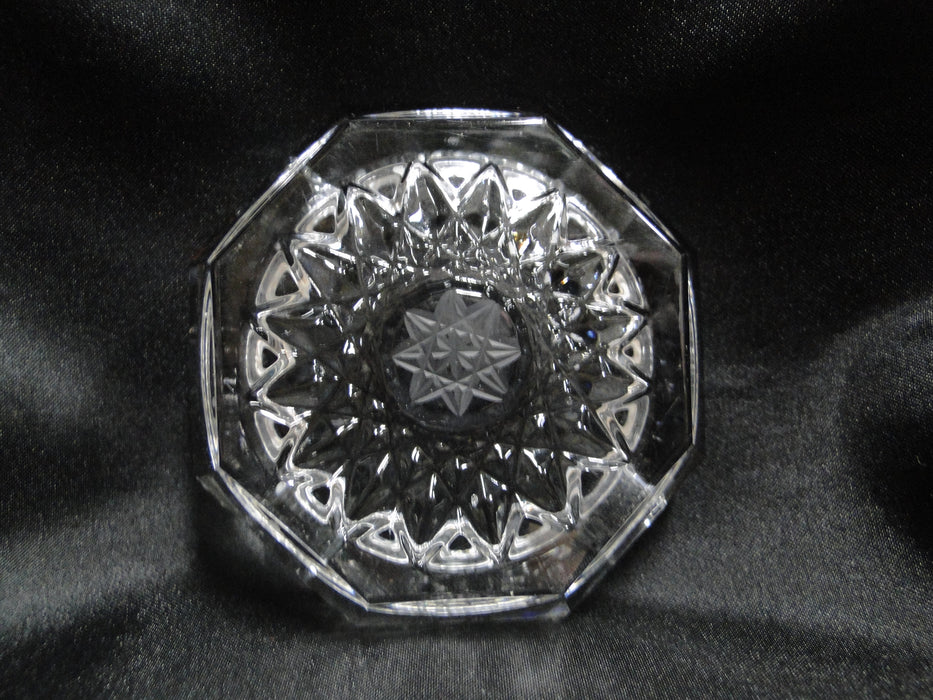 Clear Hobstar Design, Octagonal Shape: Four Slot Ashtray, 3"  -- MG#205