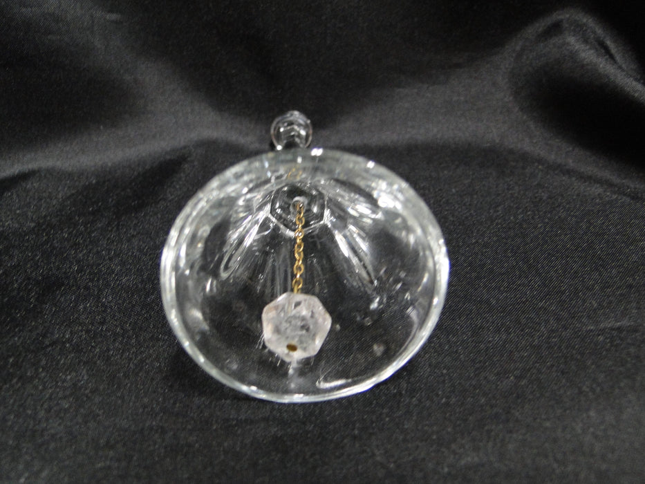 Clear Glass Bell & Bead Clapper, 4 3/4" Tall -- MG#206