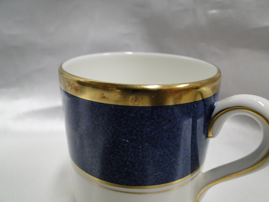 Coalport Athlone Blue: Flat Demitasse Cup & Saucer Set (s), Round Handle