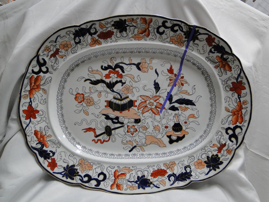 Mason's MAS22, Imari Floral: Oval Serving Platter, 22" x 16 3/4", As Is