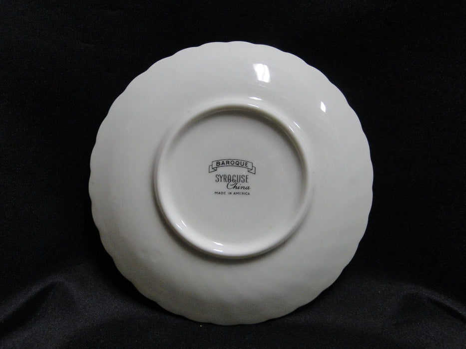 Syracuse Baroque, Gray & Gold Scrolls, Swirl Rim: 5 3/4" Saucer Only, No Cup