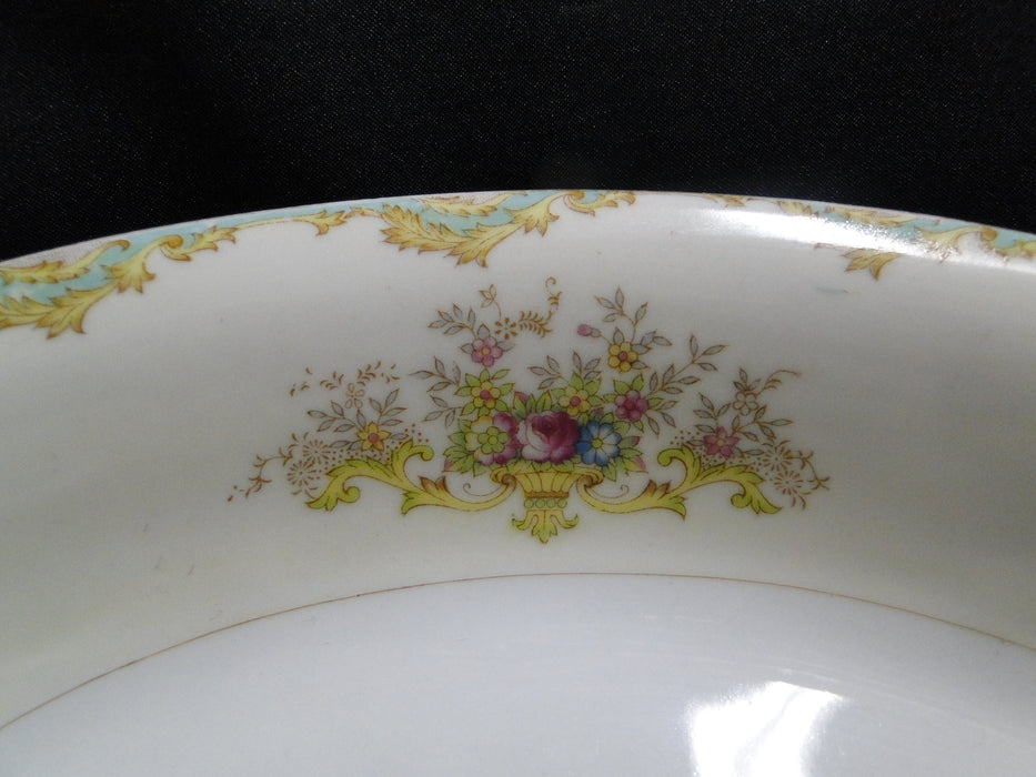 ESCO (Japan) ESO20, Floral Vases, Green Edge: Oval Serving Bowl, 10 1/4", As Is