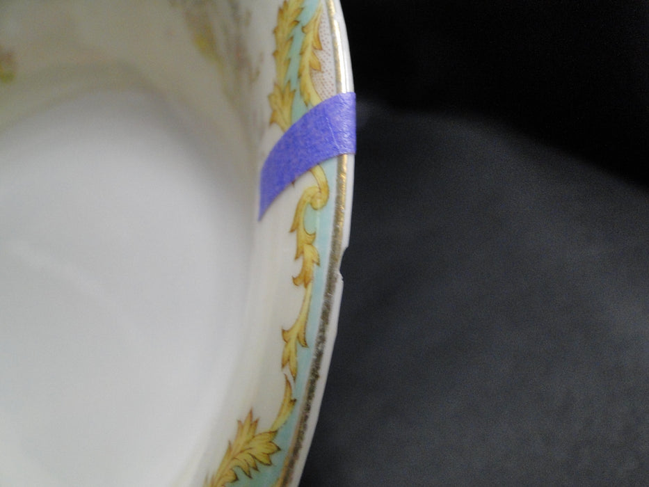 ESCO (Japan) ESO20, Floral Vases, Green Edge: Oval Serving Bowl, 10 1/4", As Is