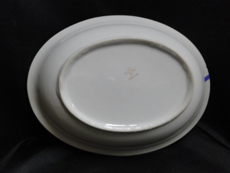 ESCO (Japan) ESO20, Floral Vases, Green Edge: Oval Serving Bowl, 10 1/4", As Is