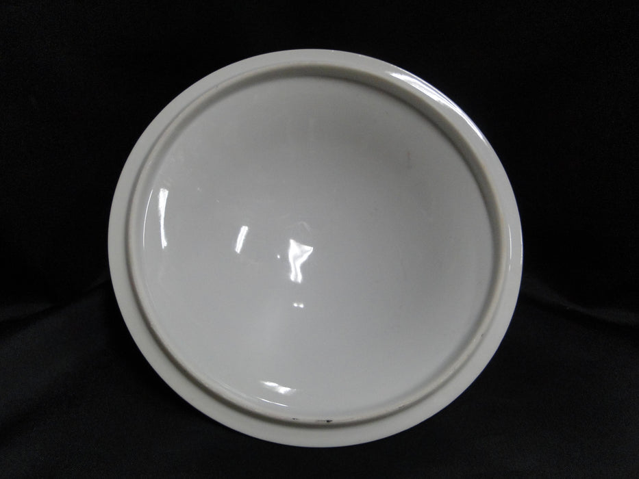 ESCO (Japan) ESO20, Floral Vases, Green Edge: Round Serving Bowl w/ Lid