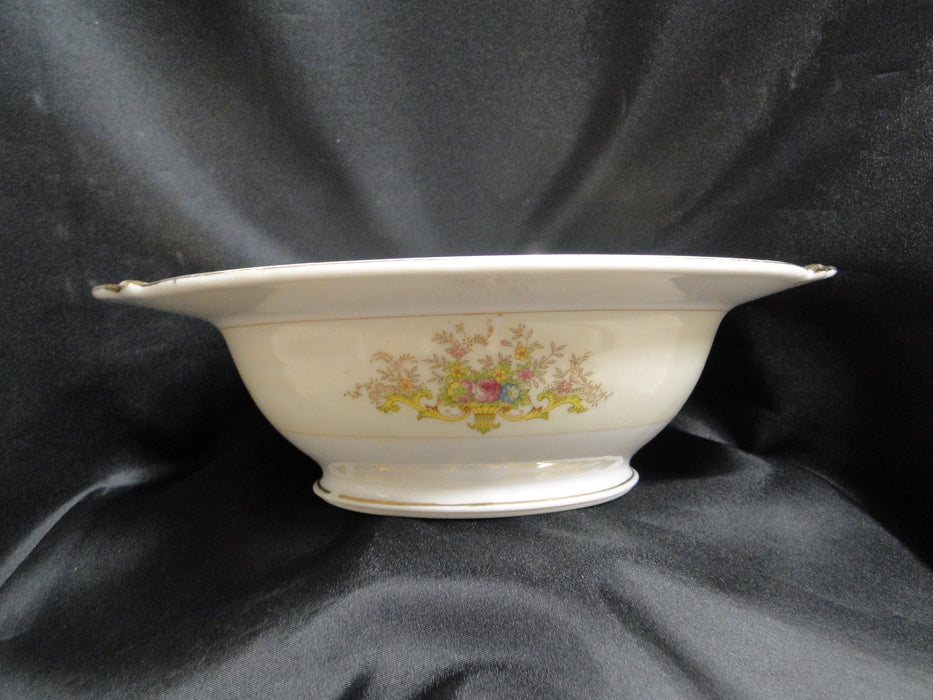 ESCO (Japan) ESO20, Floral Vases, Green Edge: Round Serving Bowl w/ Lid
