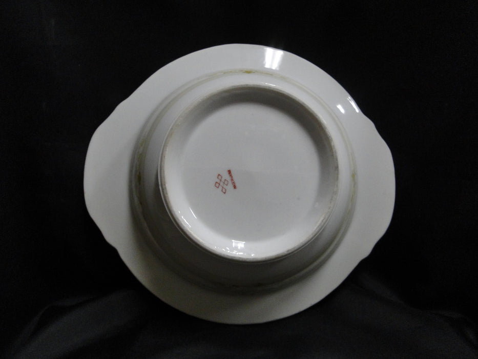 ESCO (Japan) ESO20, Floral Vases, Green Edge: Round Serving Bowl w/ Lid