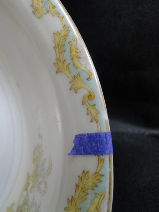 ESCO (Japan) ESO20, Floral Vases, Green Edge: Oval Serving Bowl, 10 1/4", As Is