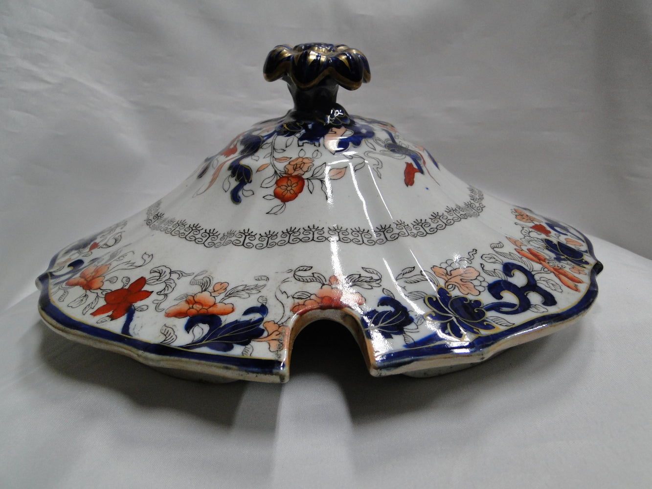 Mason's MAS22, Imari Floral: 10 5/8" Notched Lid Only for Tureen