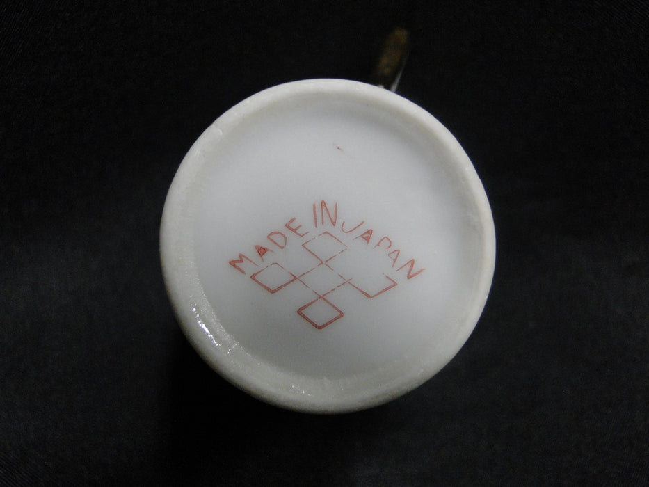 ESCO (Japan) ESO20, Floral Vases, Green Edge: Demitasse Cup & Saucer Set (s)