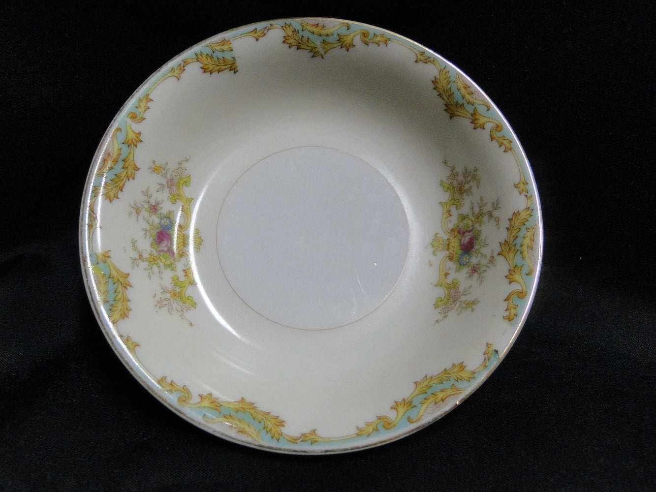 ESCO (Japan) ESO20, Floral Vases, Green Edge: Fruit Bowl (s), 5" x 1 1/4"