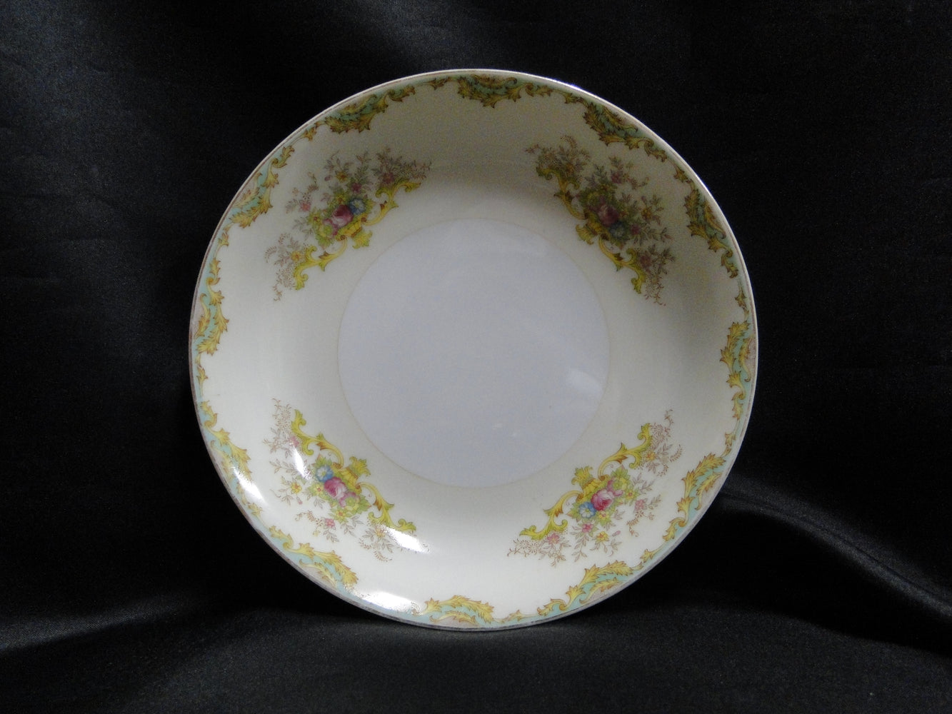 ESCO (Japan) ESO20, Floral Vases, Green Edge: Coupe Soup Bowl (s), 7 5/8"