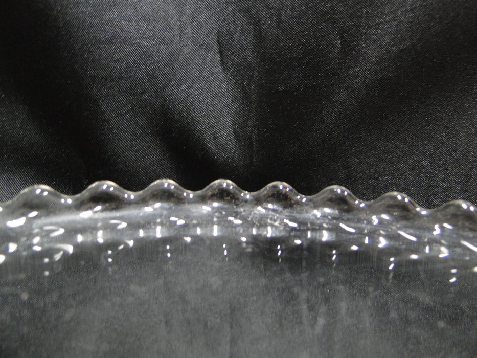 Clear Glass Cake Stand w/ Scalloped Edge, 9 1/4" x 4 5/7" Tall --  MG#186