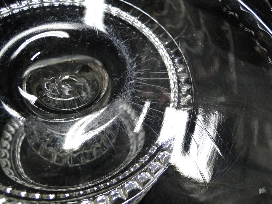 Clear Glass Cake Stand w/ Scalloped Edge, 9 1/4" x 4 5/7" Tall --  MG#186