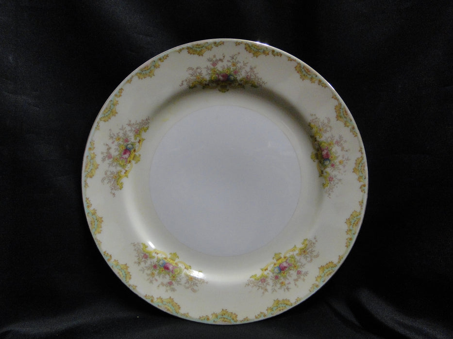 ESCO (Japan) ESO20, Floral Vases, Green Edge: Dinner Plate (s), 10"