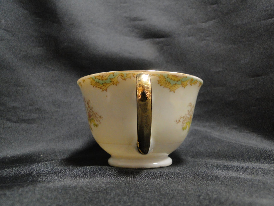 ESCO (Japan) ESO20, Floral Vases, Green Edge: Cup & Saucer Set (s), 2 3/8"